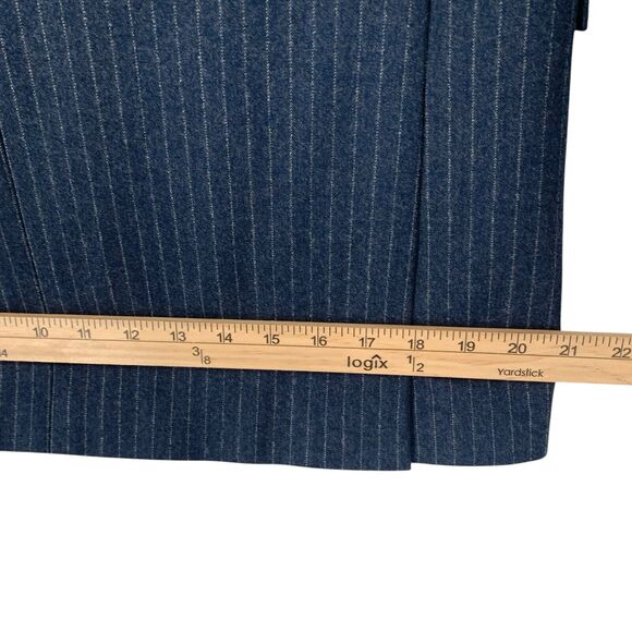 Brooks Brothers Red Fleece Mens Wool Pinstripe Jacket 40L Stretch Lined Blue - Picture 8 of 16